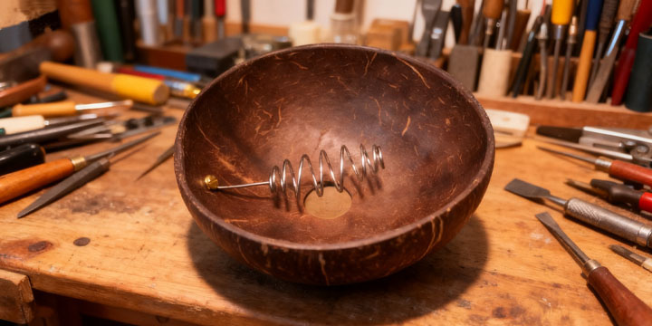 椰鼓安装鼓胆 - 提升椰鼓整体共振特性