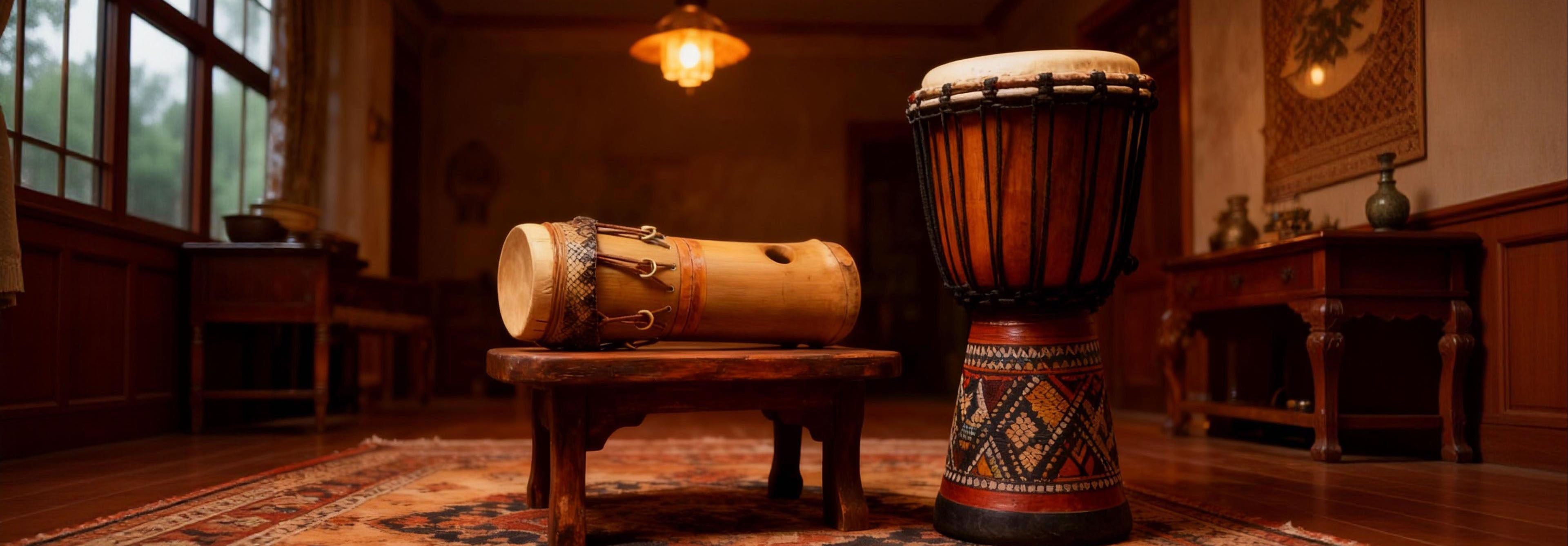 非洲鼓与竹丁鼓