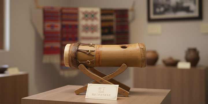 竹丁Zuding天然竹子手工制作手鼓 - 展示图