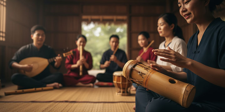 手鼓竹丁演奏天然竹子手工制作手鼓 - 展示图